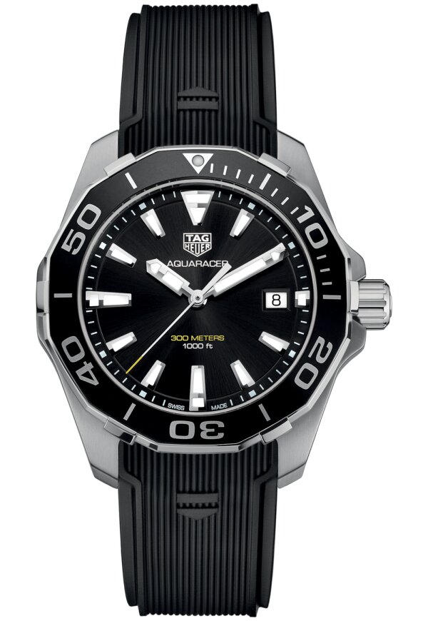 Tag Heuer Aquaracer Herrenuhr silber schwarz WAY111A.FT6151