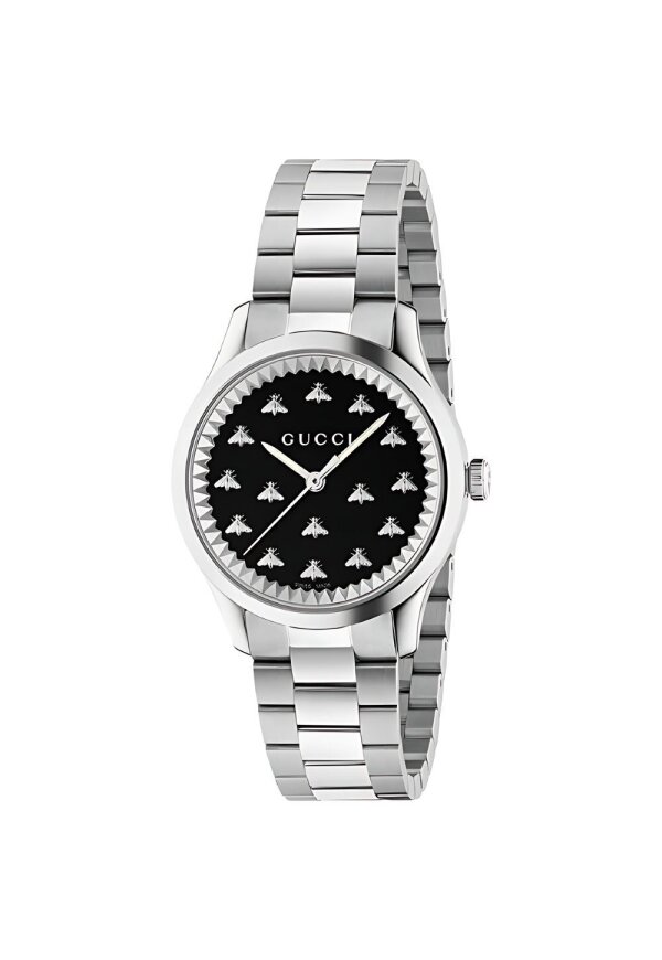 Gucci G-Timeless Damenuhr aus Edelstahl Model YA1265034