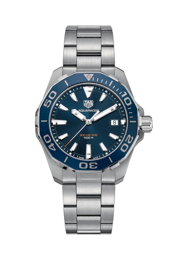 Tag Heuer Aquaracer Herrenuhr silber blau WAY111C.BA0928