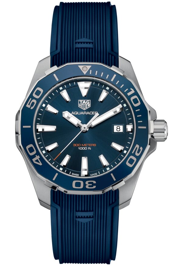 Tag Heuer Aquaracer Herrenuhr silber blau WAY111C.FT6155