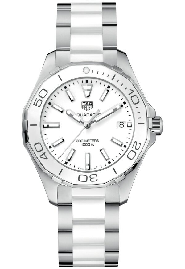 Tag Heuer Aquaracer Lady Damenuhr silber weiß WAY131B.BA0914