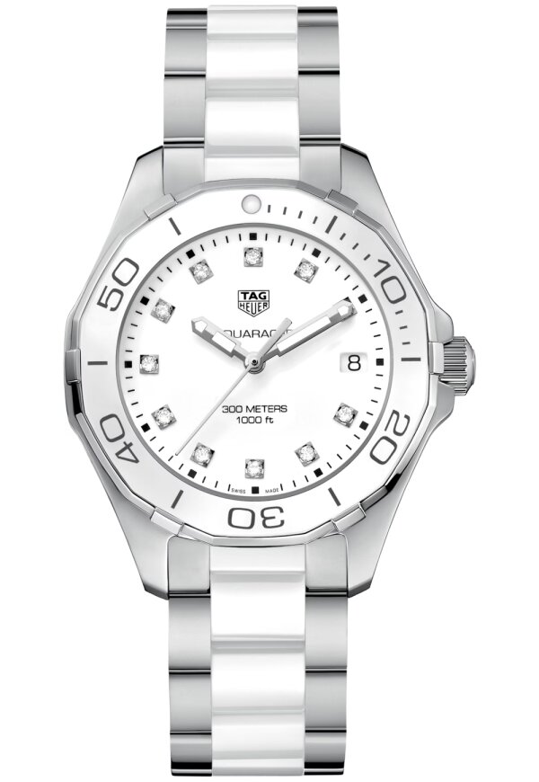 Tag Heuer Aquaracer Damenuhr silber weiß WAY131D.BA0914