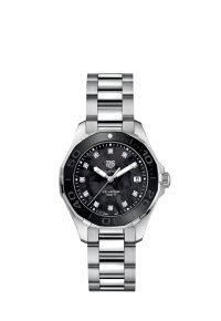 Tag Heuer Aquaracer Lady Damenuhr silber schwarz...