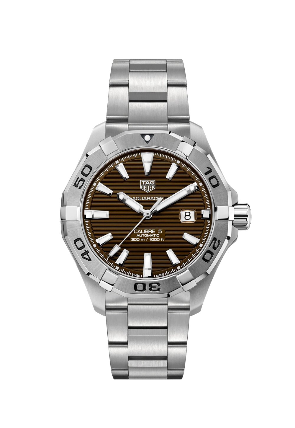 Tag Heuer Aquaracer Herrenuhr silber braun WAY2018.BA0927 Image