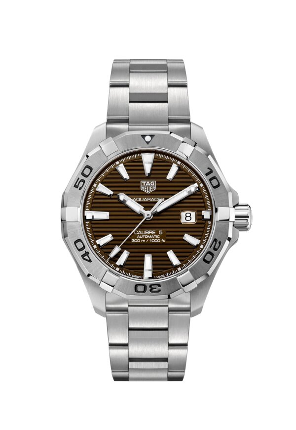 Tag Heuer Aquaracer Herrenuhr silber braun WAY2018.BA0927