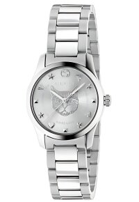 Gucci G Timeless Lady Damenuhr aus Edelstahl silber