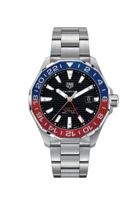 Tag Heuer Aquaracer GMT Herrenuhr silber rot blau...