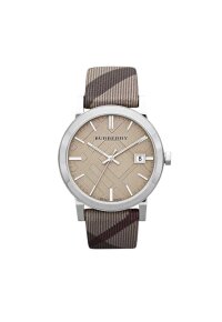 Burberry The City Damenuhr silber braun