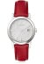Burberry The City Damenuhr silber rot Lederarmband