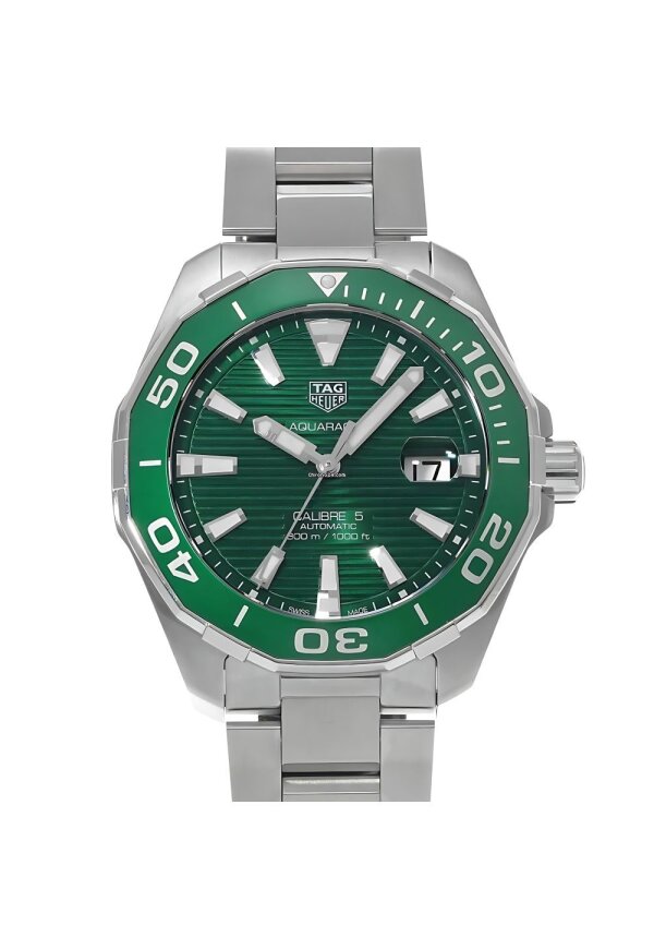 Tag Heuer Aquaracer Herrenuhr silber grün WAY201S.BA0927