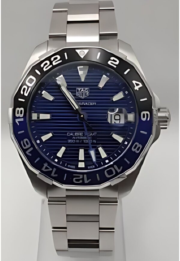 Tag Heuer Aquaracer Herrenuhr silber schwarz blau WAY201T.BA0927
