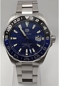Tag Heuer Aquaracer Herrenuhr silber schwarz blau...