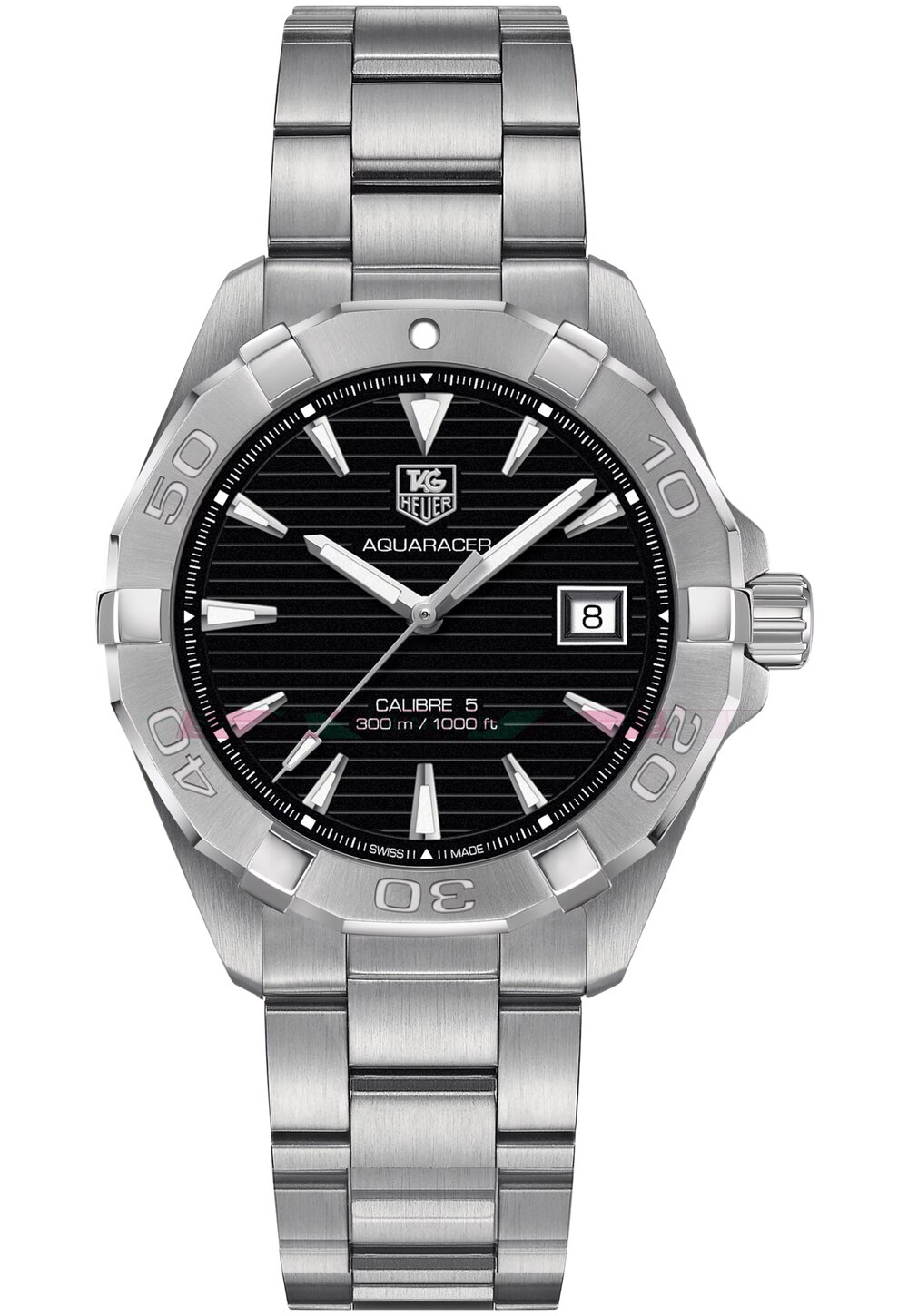 Tag Heuer Aquaracer Herrenuhr silber schwarz WAY2110.BA0928 Image