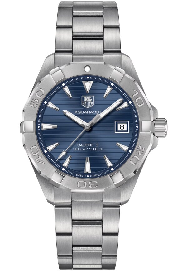 Tag Heuer Aquaracer Herrenuhr silber blau WAY2112.BA0928