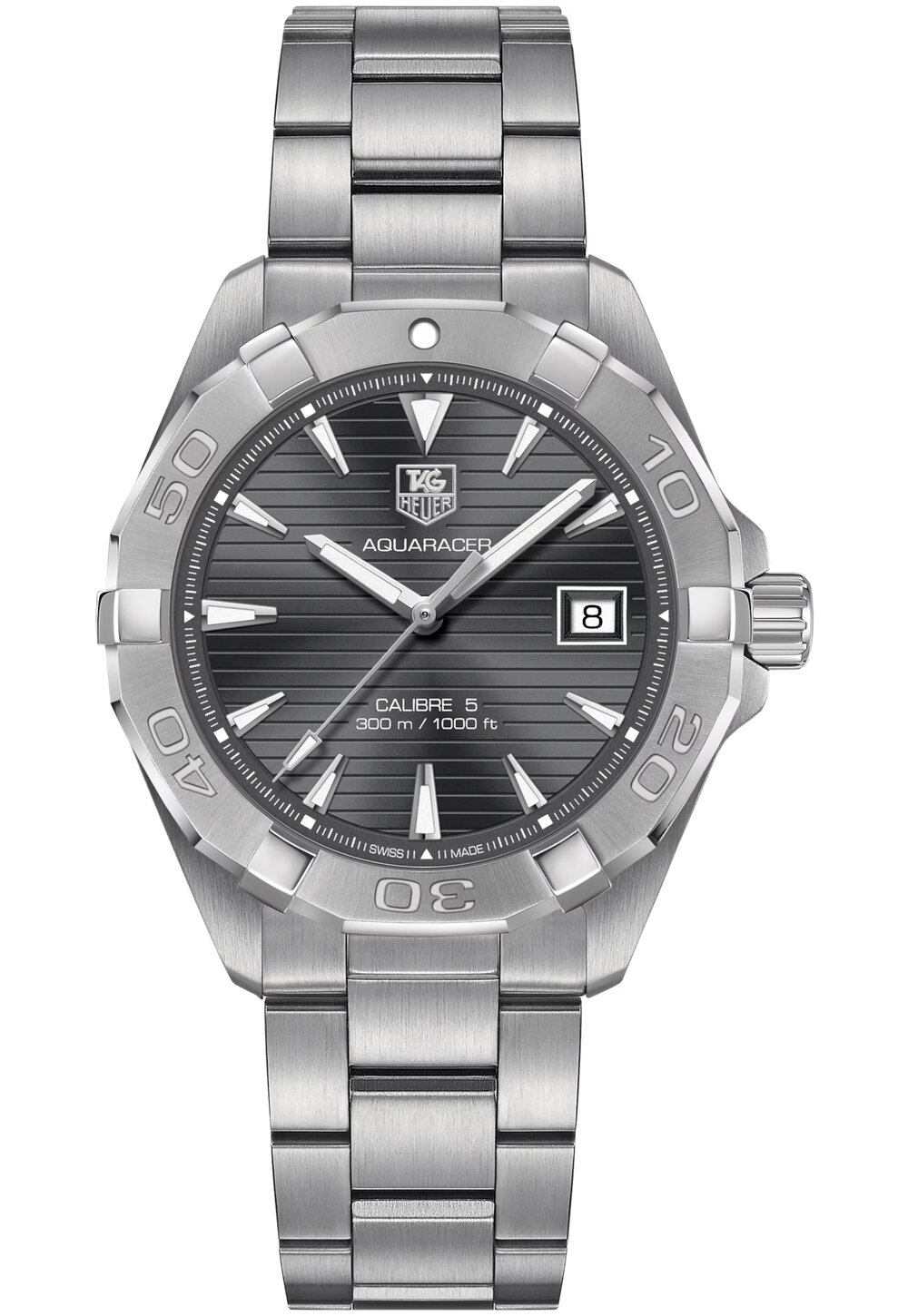 Tag Heuer Aquaracer Herrenuhr silber schwarz WAY2113.BA0928 Image
