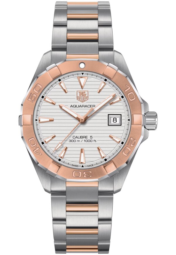 Tag Heuer Aquaracer Herrenuhr silber roségold WAY2150.BD0911