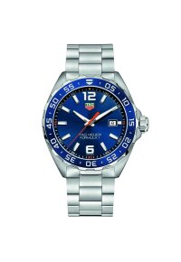 Tag Heuer Formula 1 Date Herrenuhr silber blau...