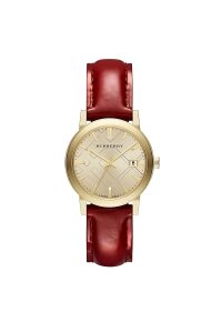 Burberry The City Damenuhr gold weinrot
