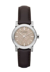 Burberry The City Nova Damenuhr silber dunkelbraun...