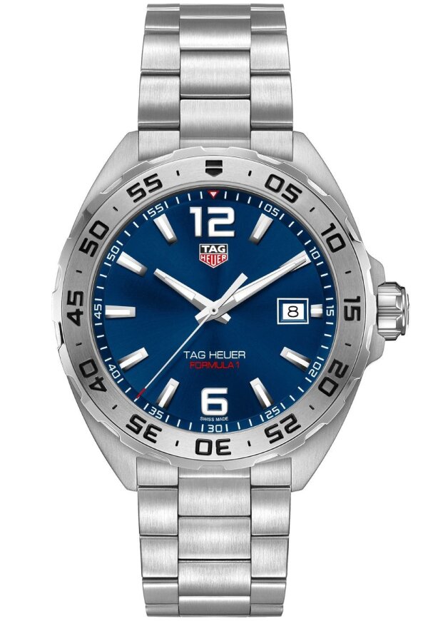 Tag Heuer Formula 1 Date Herrenuhr silber blau WAZ1118.BA0875