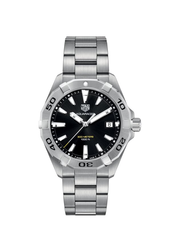 Tag Heuer Aquaracer Herrenuhr silber schwarz WBD1110.BA0928