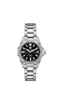 Tag Heuer Aquaracer Lady Damenuhr silber schwarz...