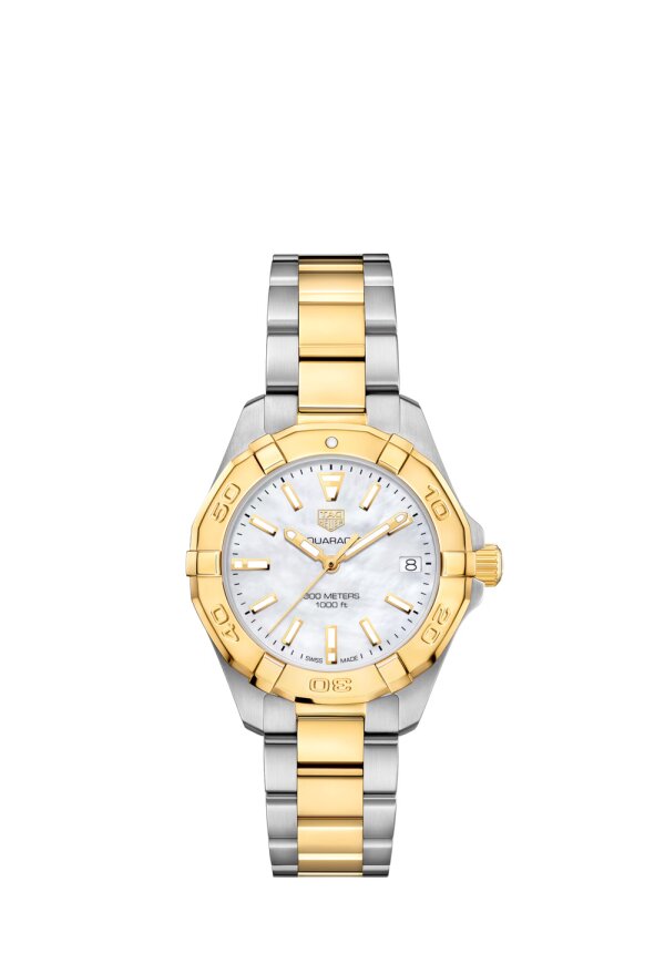 Tag Heuer Aquaracer Lady Damenuhr silber gold WBD1320.BB0320