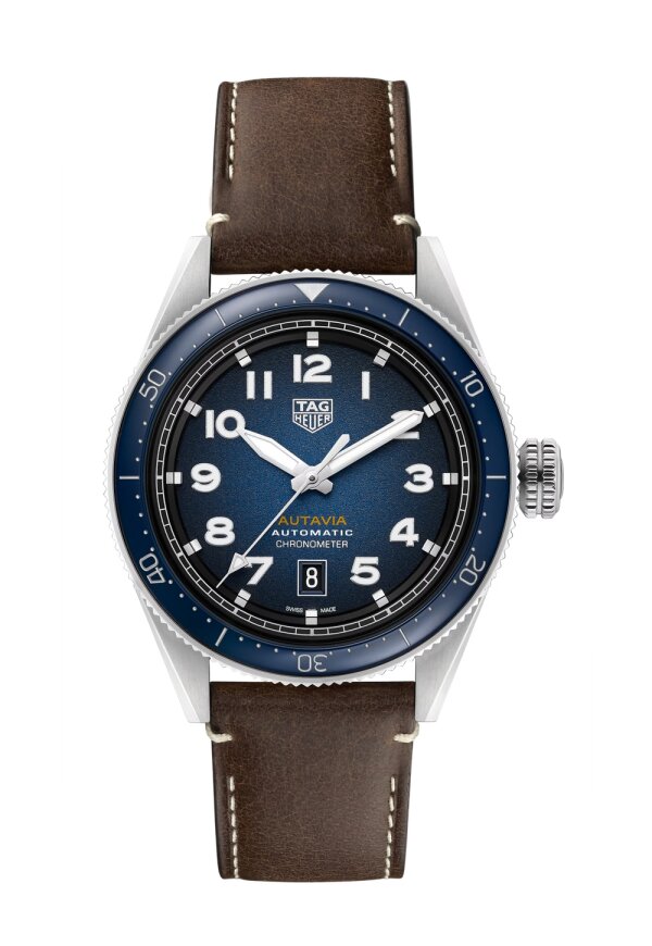 Tag Heuer Autavia Herrenuhr silber blau WBE5116.FC8266