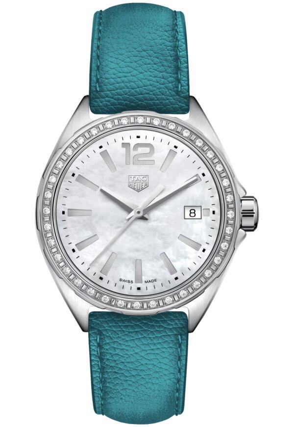 Tag Heuer Formula 1 Lady Damenuhr silber türkis Diamanten WBJ131A.FC8256
