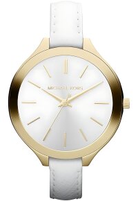 Michael Kors Slim Runway Lady Damenuhr gold weiß...