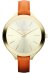 Michael Kors Slim Runway Lady Damenuhr gold orange Lederarmband MK2275