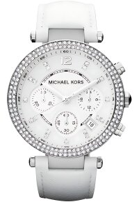Michael Kors Parker Lady Damenuhr Chronograph silber...