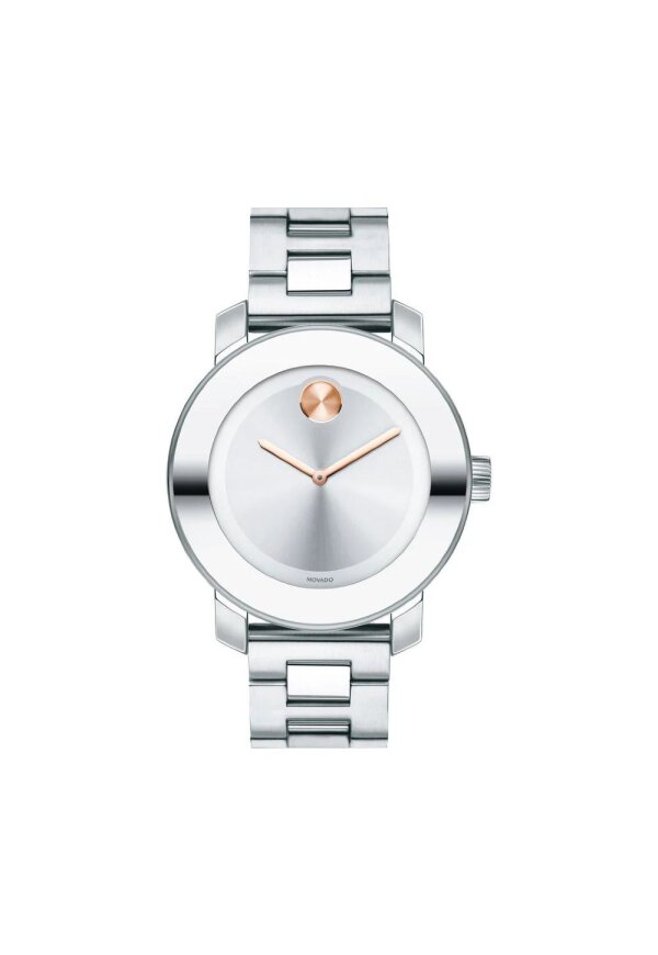 Movado Bold Damenuhr silber Edelstahl