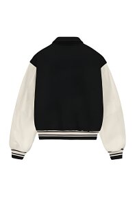 Rhude Collegejacke Damen Schwarz Beige RHFW24JA02016