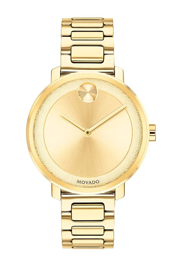 Movado Bold Damenuhr gold Edelstahl elegante Designer Uhr