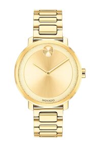 Movado Bold Damenuhr gold Edelstahl elegante Designer Uhr