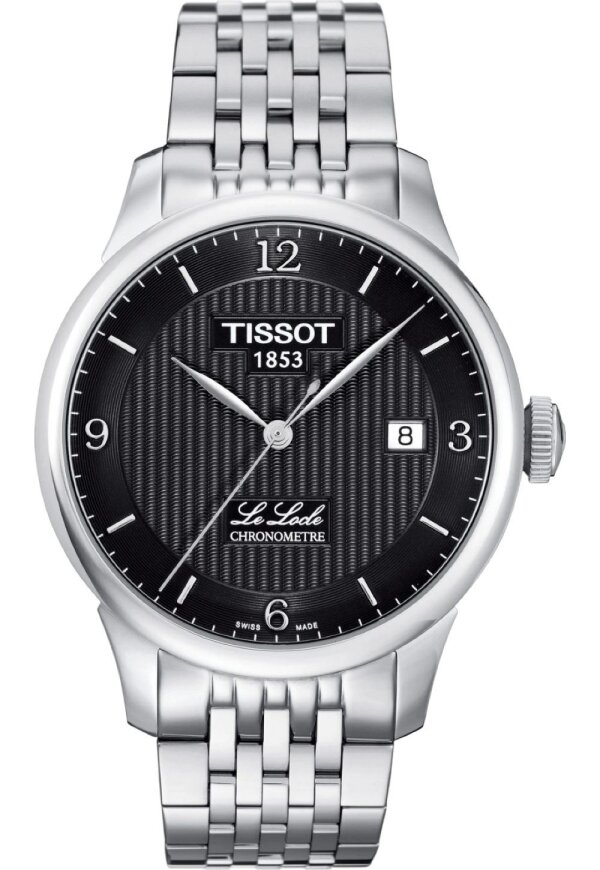 Tissot Le Locle Automatic COSC Herrenuhr silber schwarz Edelstahl