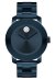 Movado Bold Damenuhr dunkelblau Edelstahl moderne Designer Uhr