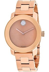 Movado Bold Damenuhr roségold Edelstahl
