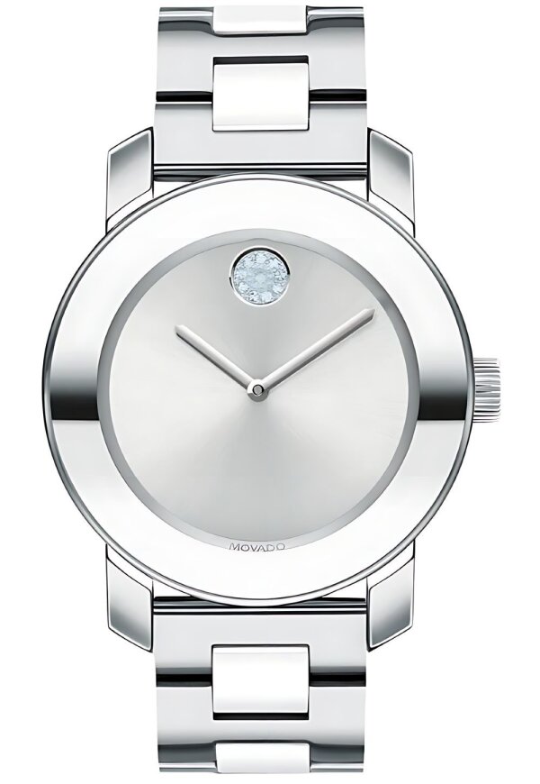 Movado Bold Damenuhr silber Edelstahl elegante Designer Uhr