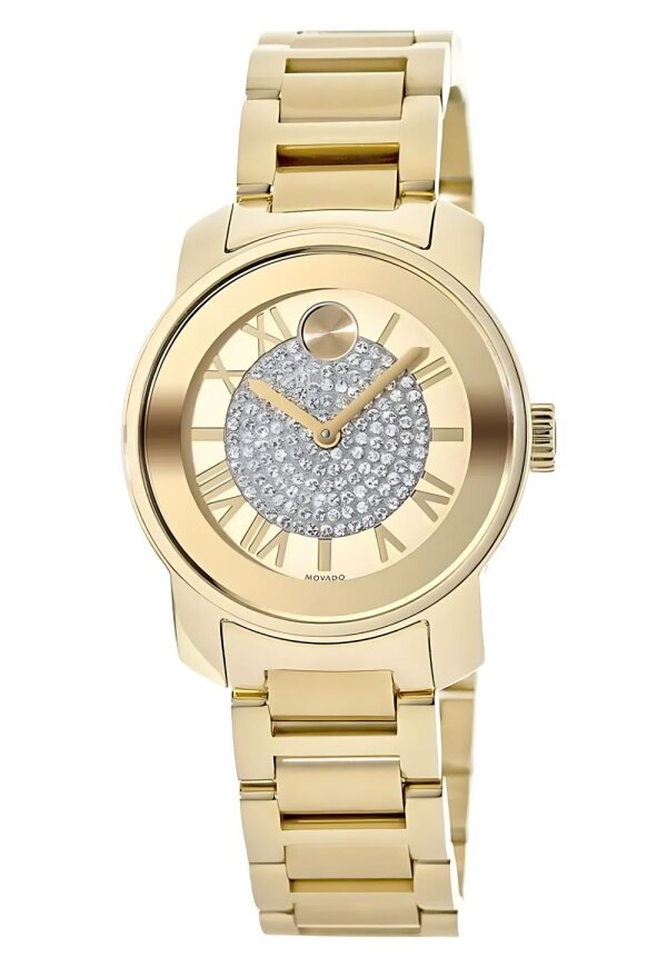 Movado Bold Damenuhr gold Edelstahl elegante Designer Uhr
