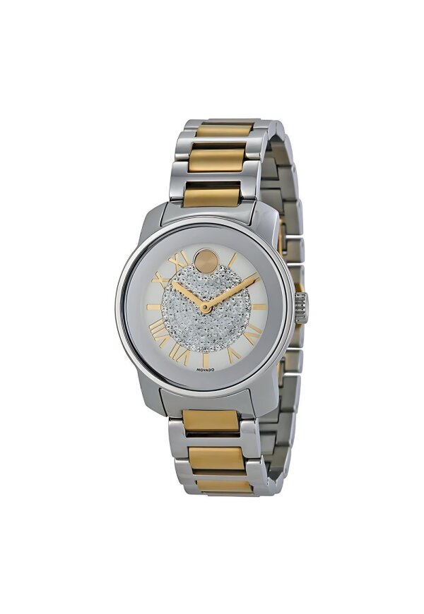 Movado Bold Damenuhr silber gold Edelstahl