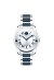 Movado Bold Damenuhr silber blau Edelstahl