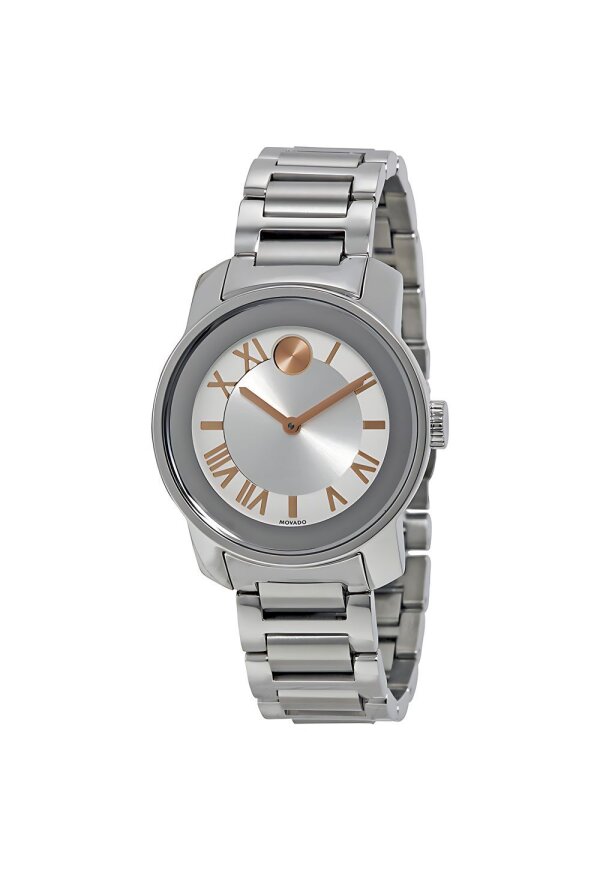 Movado Bold Damenuhr silber Edelstahl elegante Designer Uhr