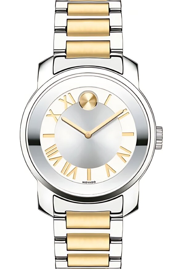Movado Bold Damenuhr silber gold Edelstahl elegante Designer Uhr