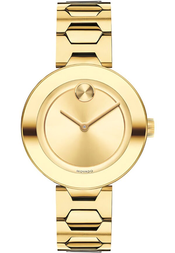 Movado Bold Damenuhr gold Edelstahl elegante Designer Uhr