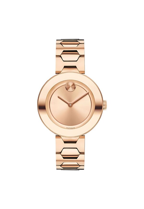 Movado Bold Damenuhr roségold Edelstahl elegante Designer Uhr