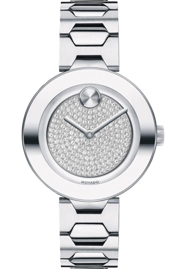 Movado Bold Damenuhr silber Edelstahl elegante Designer Uhr