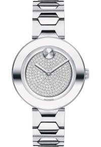 Movado Bold Damenuhr silber Edelstahl elegante Designer Uhr