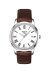 Tissot Classic Dream Herrenuhr silber braun Lederarmband